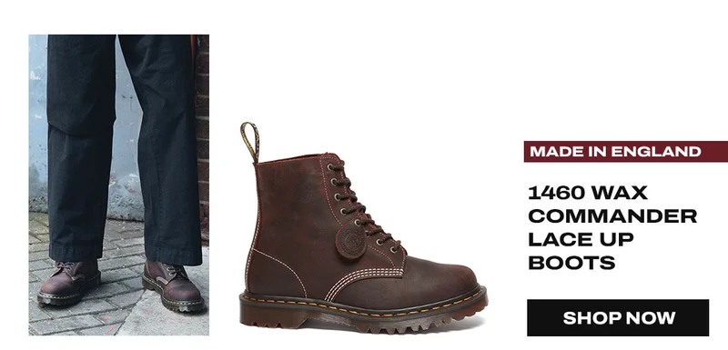 1460 Made in England Wax Commander Lace Up Boots