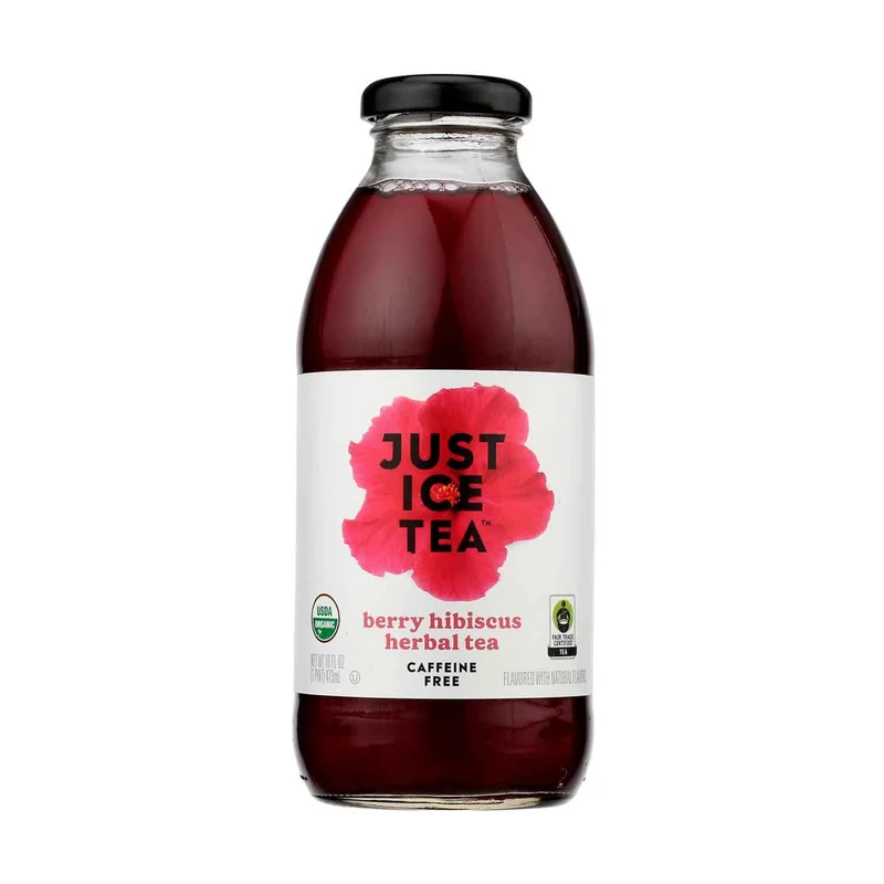 Organic Herbal Tea, Berry Hibiscus, 16 Fl Oz