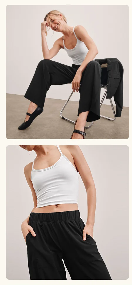 Easy Wide Leg Pant in True Black
