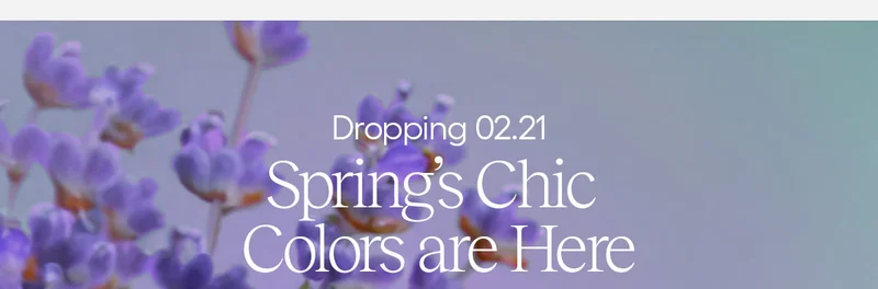 Dropping 02.21. Spring Chic Colors are Here