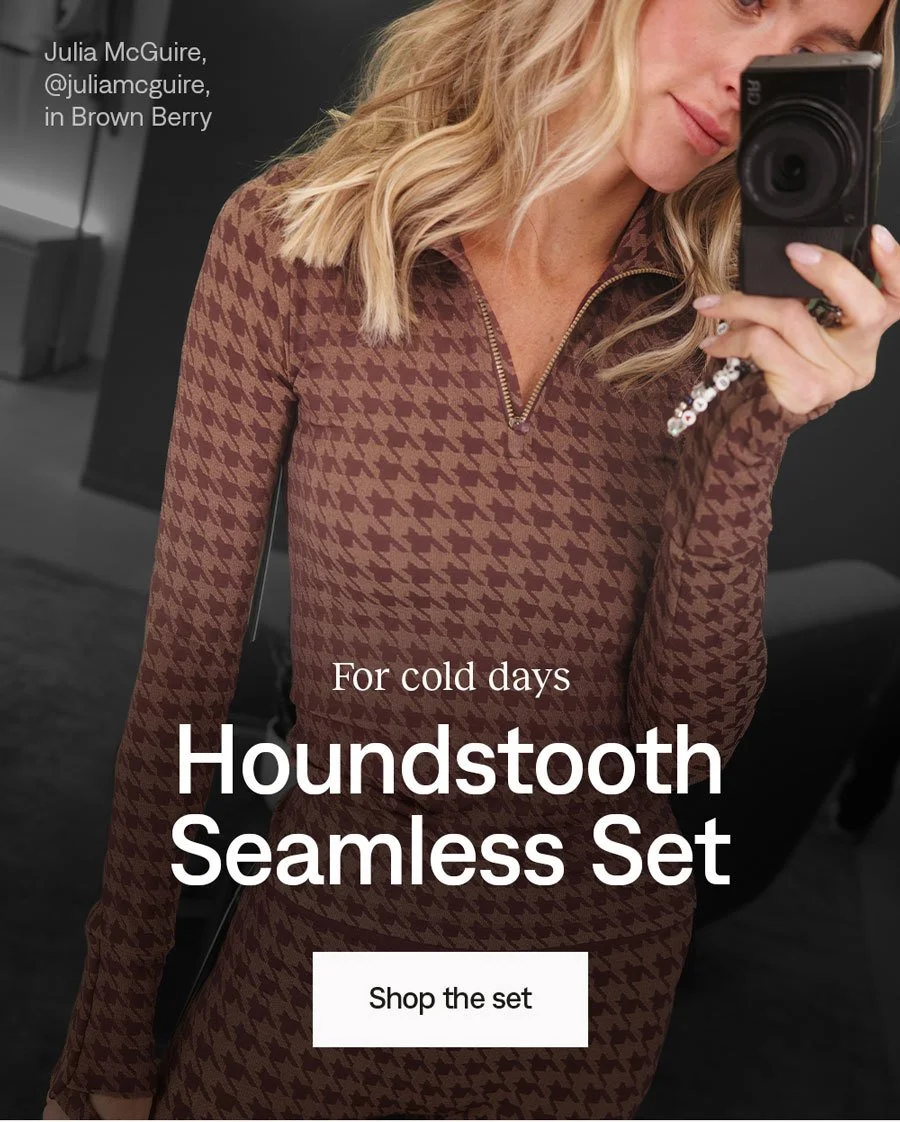 Julia McGuire in the Houndstooth Seamless Set