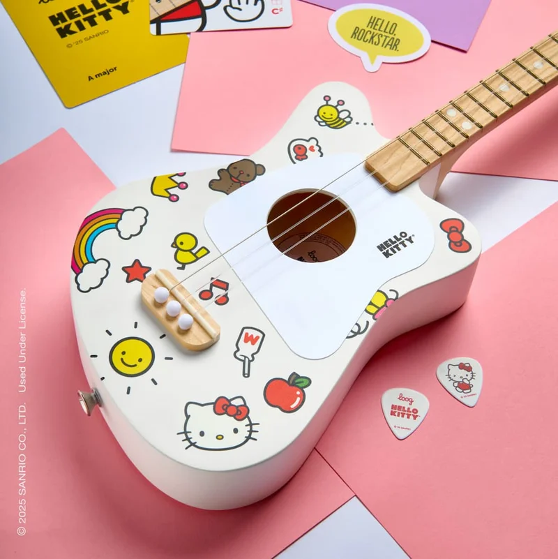 new Loog x HelloKitty Mini acoustic white