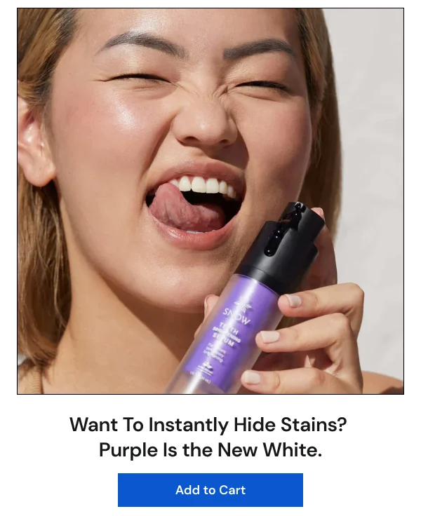 Want to instantly hide stains? Purple is the new white.