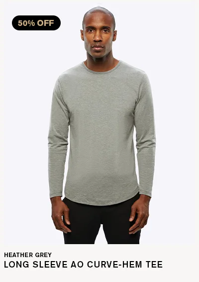 AO Long Sleeve Curve-Hem Tee