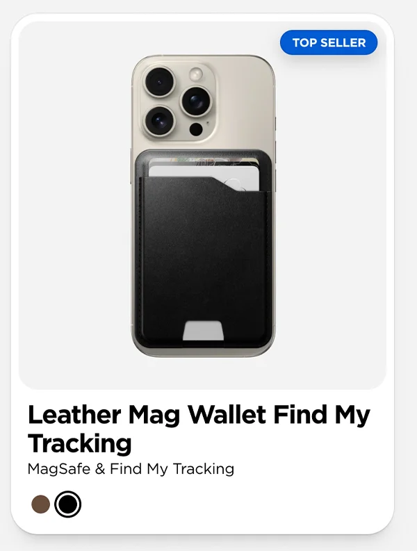 Black Leather Mag Wallet