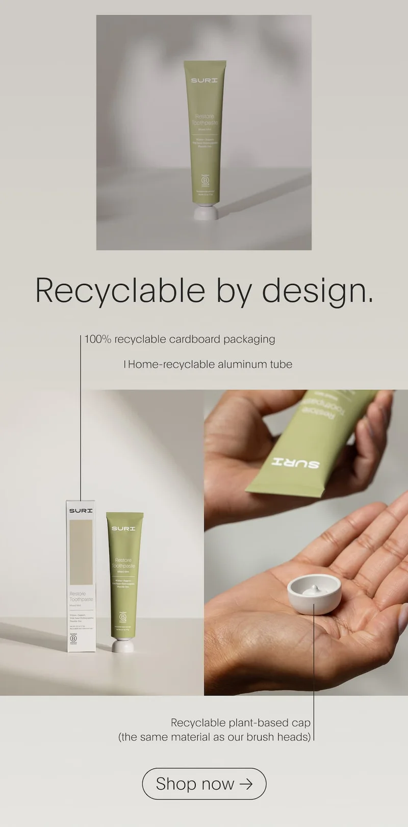Recyclable by design.