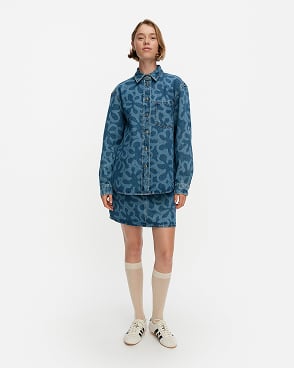 Maridenim Ruudut Kukka Skirt