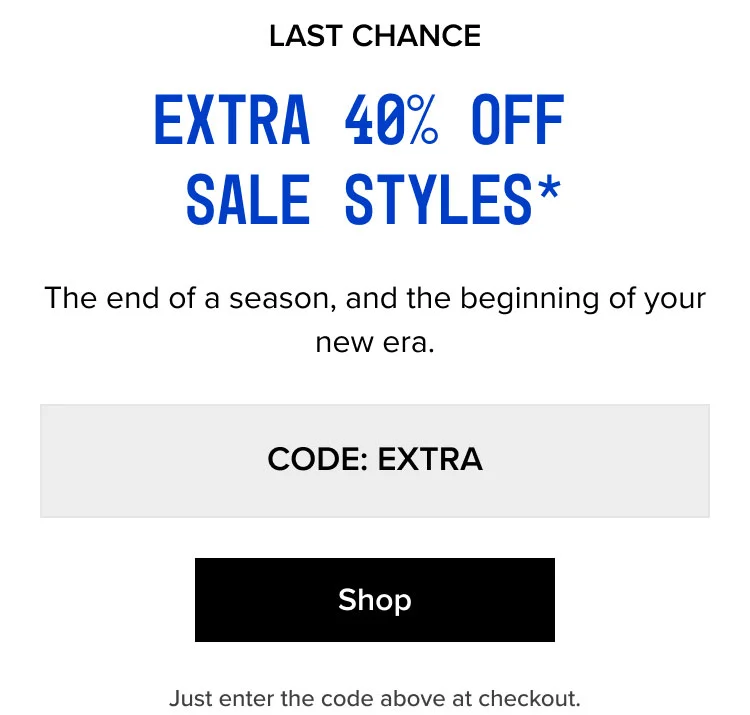 Shop Sale - CODE:EXTRA