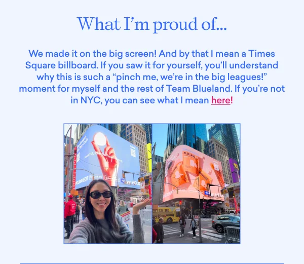 What I'm proud of