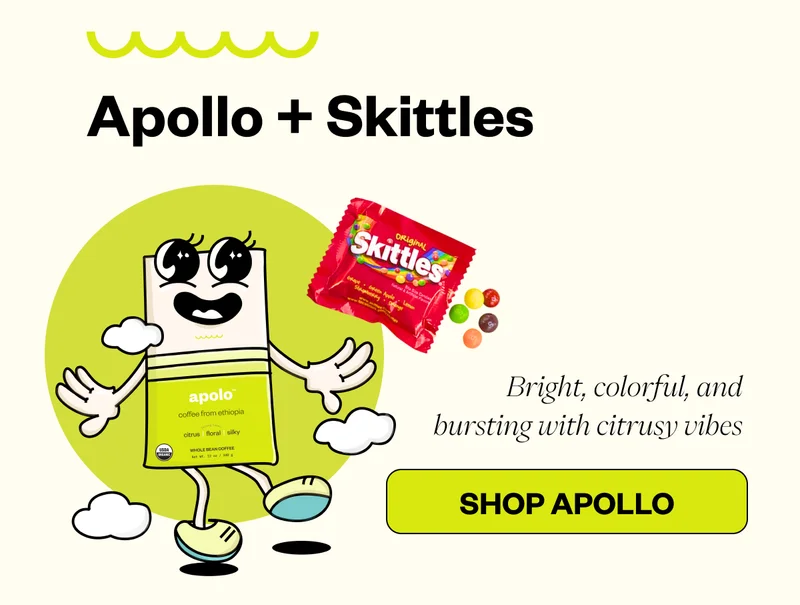 Apollo + Skittles → Bright, colorful, and bursting with citrusy vibes Apollo + Skittles → Bright, colorful, and bursting with citrusy vibes