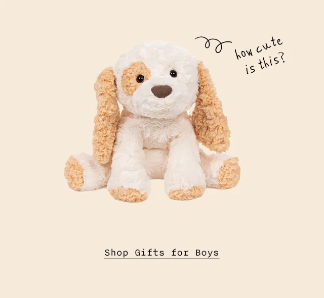 A dog stuffed animal.