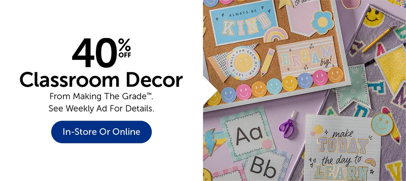 40% Off Classroom Decor