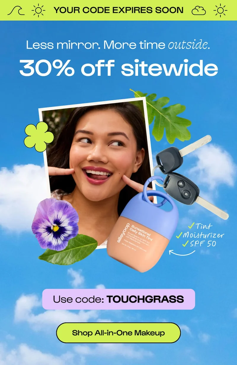 Use code TOUCHGRASS