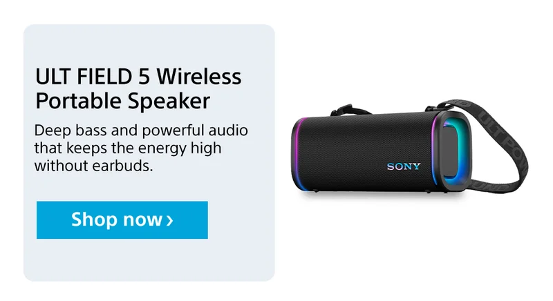 ULT FIELD 5 Wireless Portable Speaker Deep bass and powerful audio that keeps the energy high without earbuds. Shop now