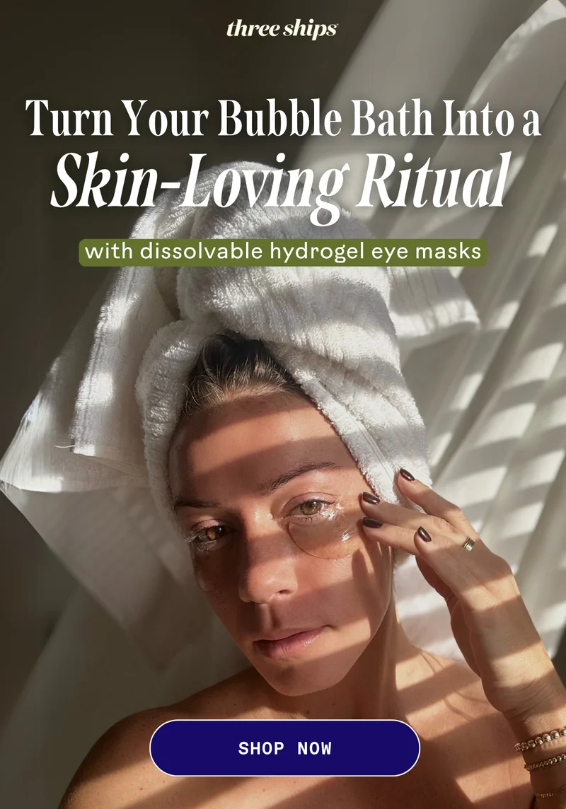 Turn your bubble bath into a skin-loving ritual with dissolvable hydrogel eye masks