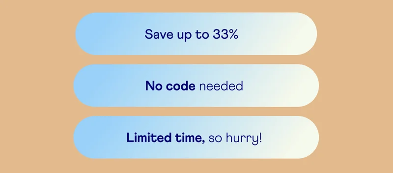 Save up to 33%