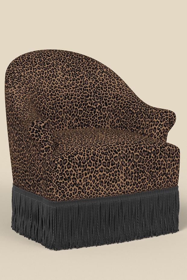 Josie Patterned Fringe Lounge Chair