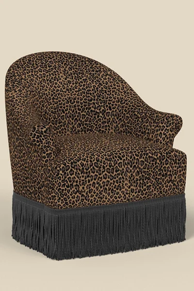 Josie Patterned Fringe Lounge Chair