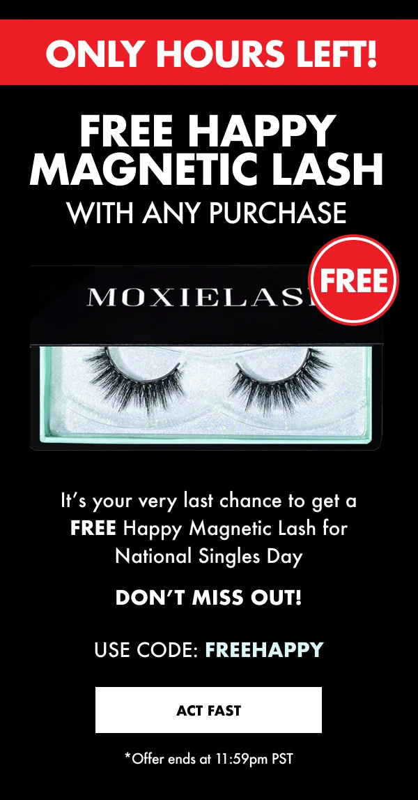 HOURS LEFT! FREE Happy Magnetic Lash with any purchase