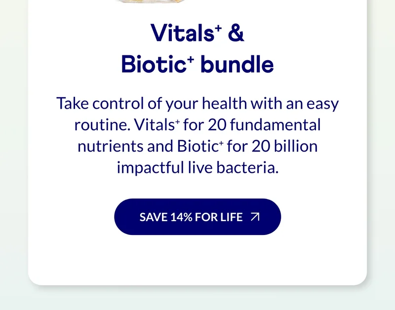 Save 14% for life