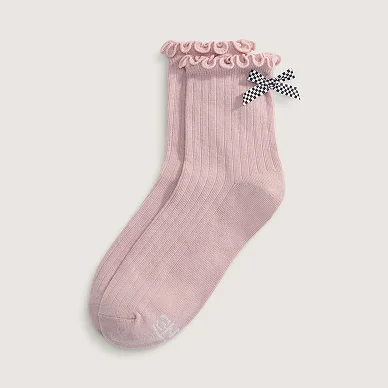 Bow Back Crew Socks