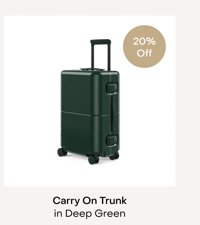 Carry On Trunk in Deep Green