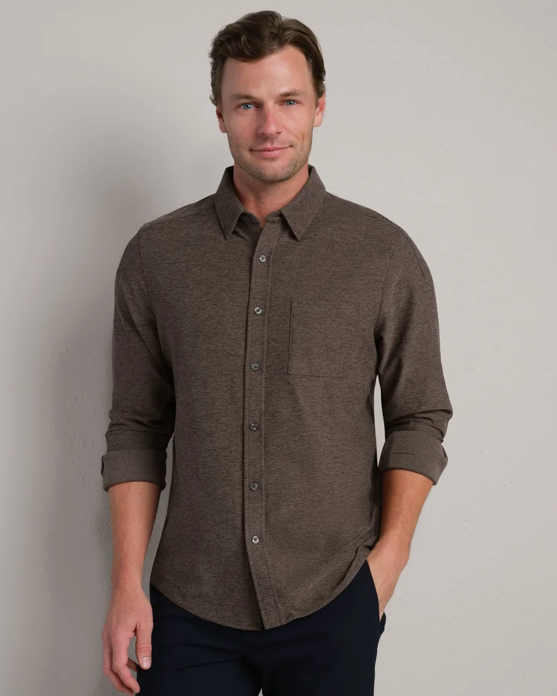 Image of WFH Shirt -- Cafe Noir Heather