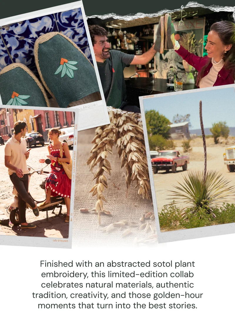 Finished with an abstracted sotol plant embroidery, this limited-edition collab celebrates natural materials, authentic tradition, creativity, and those golden-hour moments that turn into the best stories.