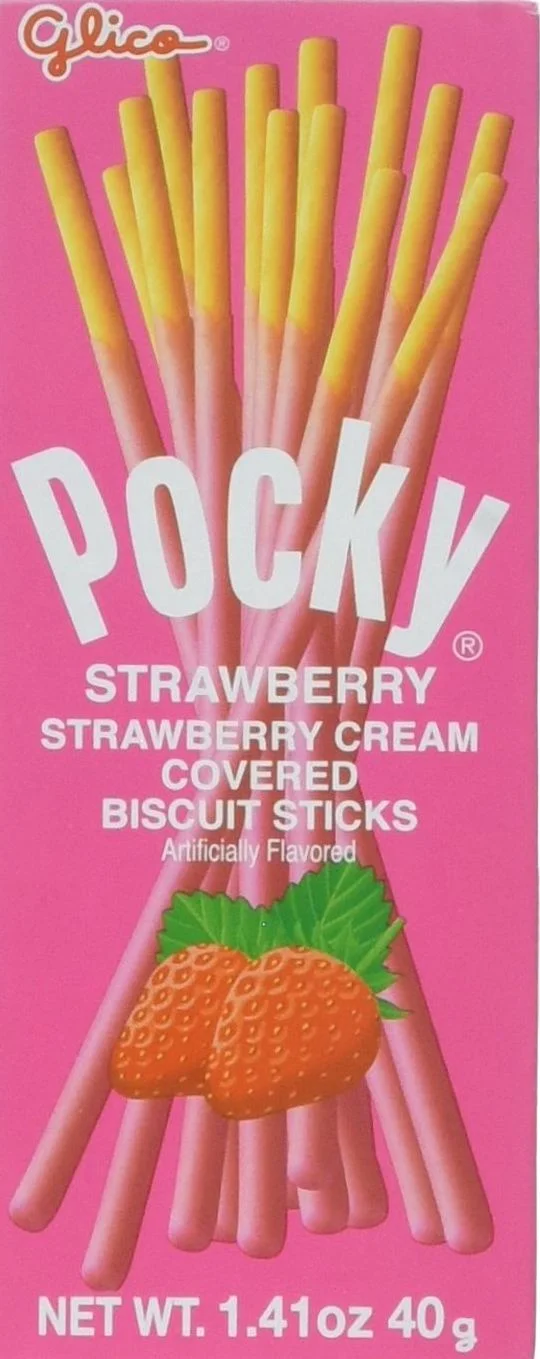 Image of Glico Pocky Strawberry Cream Covered Biscuit Sticks