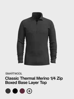 Classic Thermal Merino 1/4 Zip Boxed Base Layer Top - Men’s