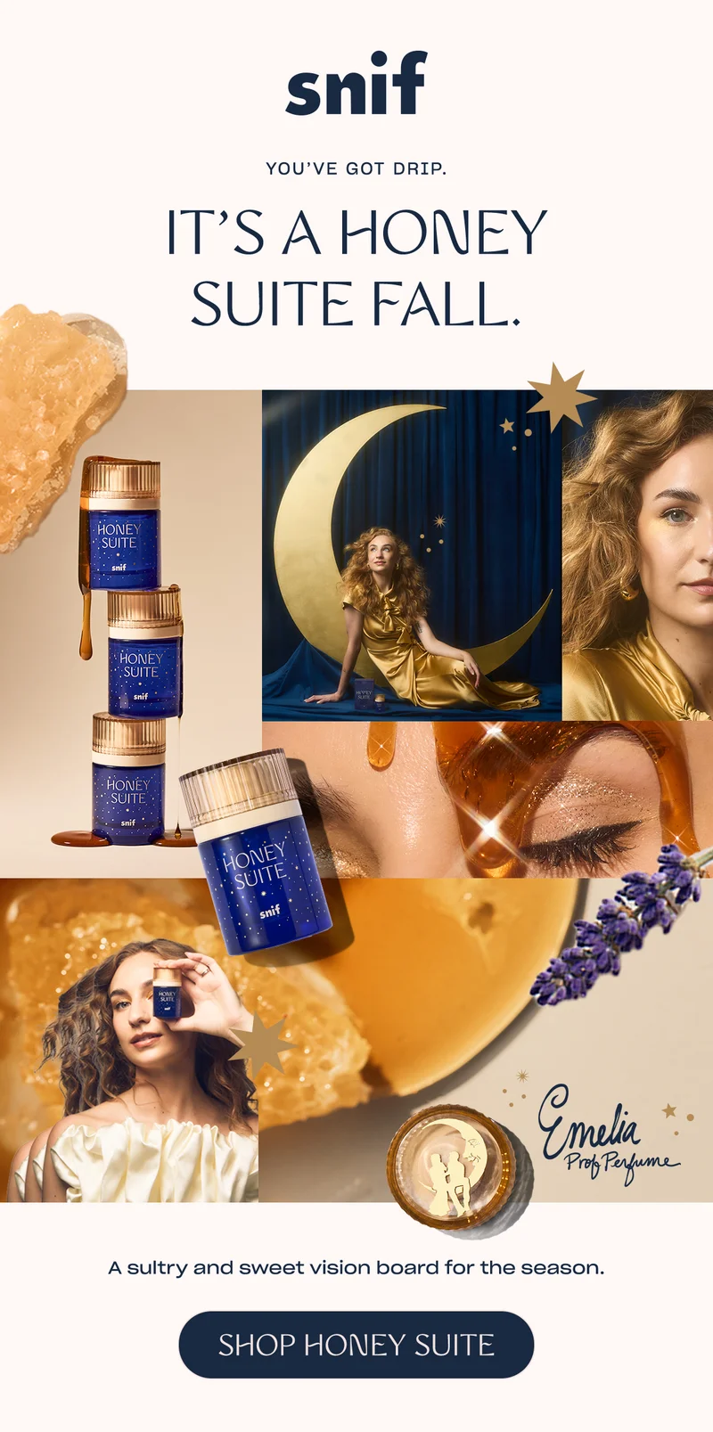 A sultry and sweet vision board for the season. [shop honey suite]