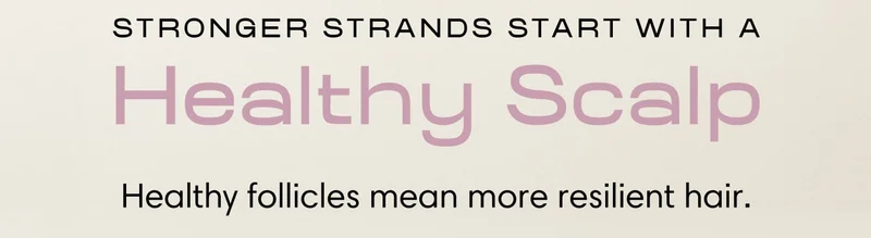Stronger strands start with a healthy scalp Healthy follicles mean more resilient hair.