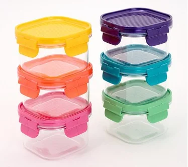 LocknLock Set of 6 Multicolor Mini Tritan Square Set