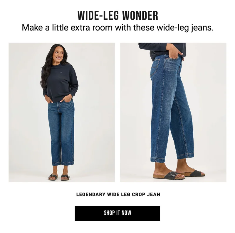 Wide-leg Wonder Make A Little Extra Room With These Wide-leg Jeans.  Legendary Wide Leg Crop Jean Shop It Now