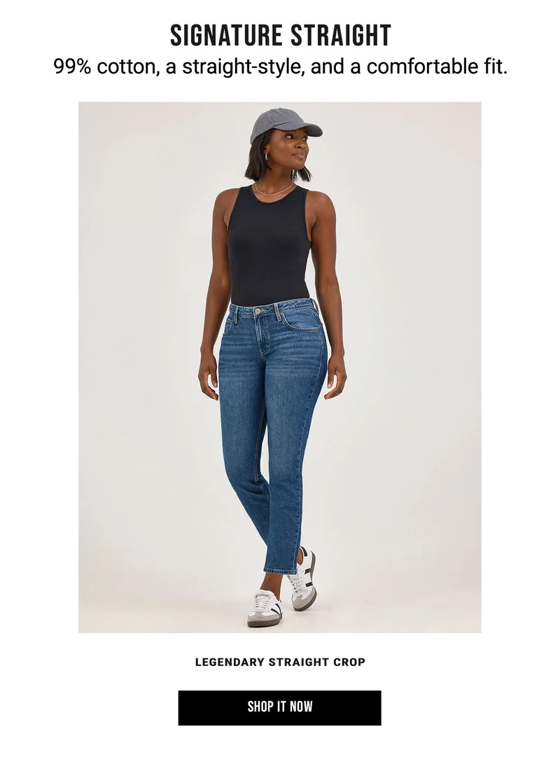 Signature Straight 99% Cotton, A Straight-style, And A Comfortable Fit. Legendary Straight Crop Shop It Now