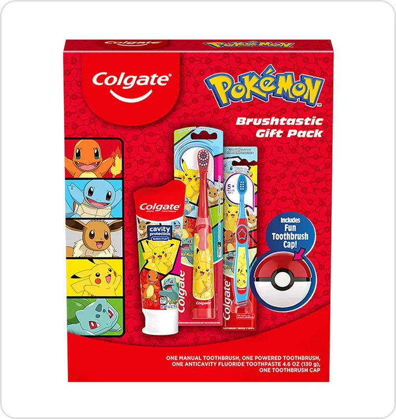 Colgate® Kids Pokemon® Toothbrush Gift Set with Toothpaste, 4 piece set