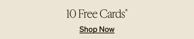 10 free cards + Up to 50% Off almost everything