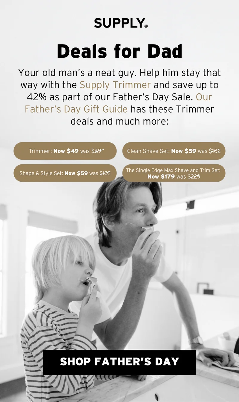 Deals for dad