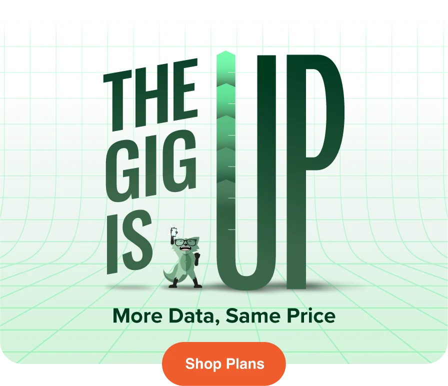 The gig is up - More data, same price