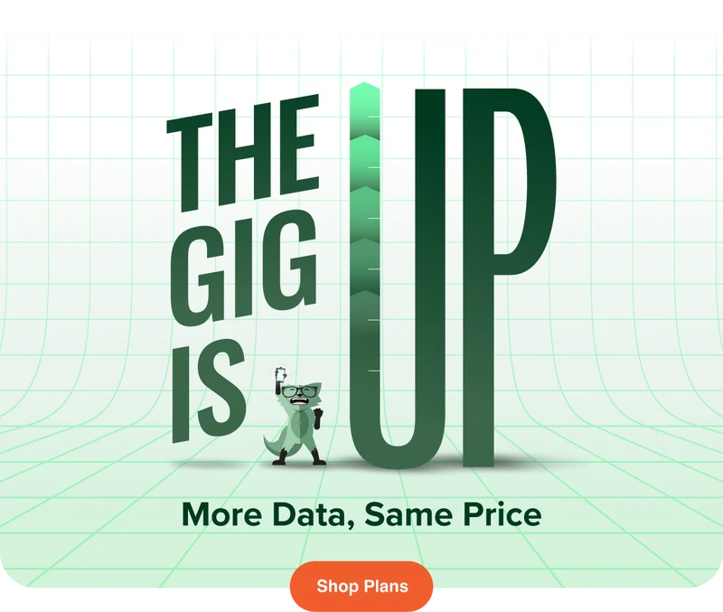 The gig is up - More data, same price