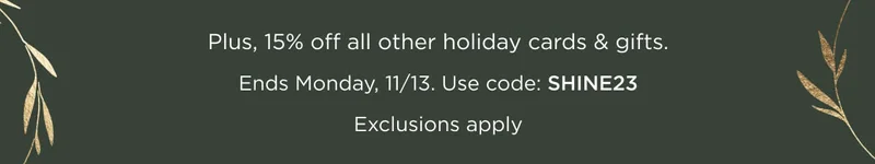 15% Off All Other Holiday Cards & Gifts