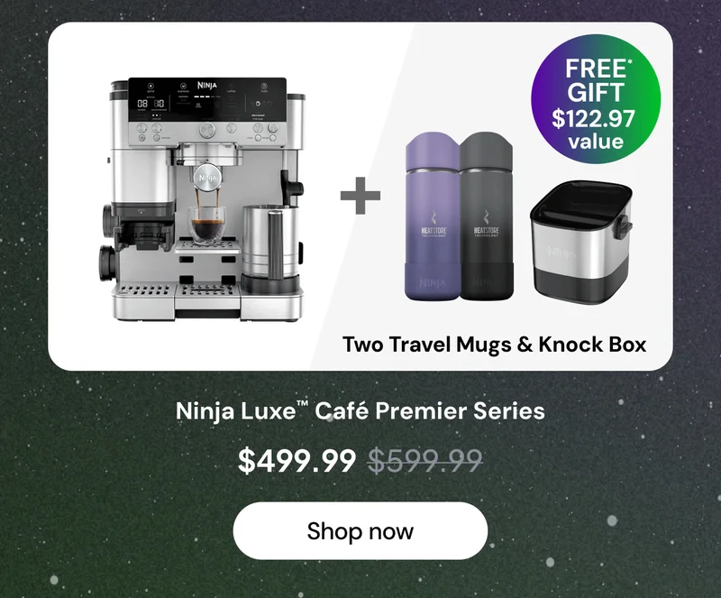 Ninja Luxe™ Café Premier Series + Two travel mugs * knock box