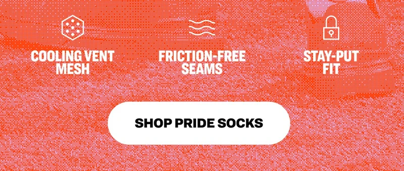 Cooling Vent Mesh Friction-Free Seams Stay-Put Fit  shop pride socks
