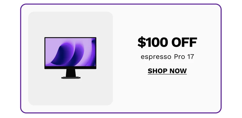 $100 OFF espresso 17 Pro
