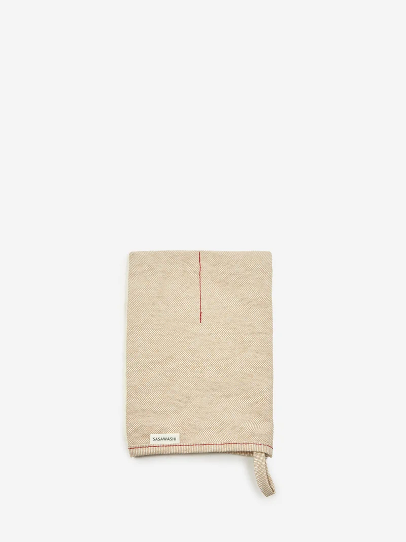 Image of Sasawashi Japanese Mesh Body Scrub Towel - Natural
