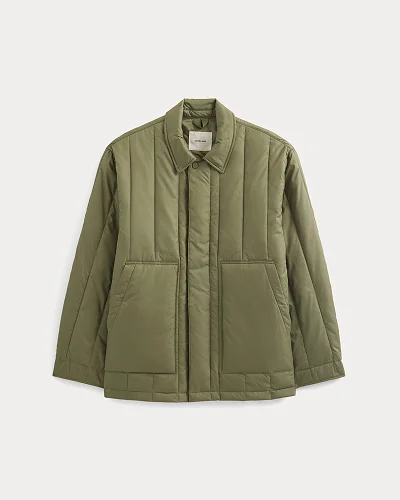 Image | ReNew Vertical-Quilted Jacket | Lichen Green