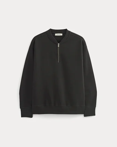 Image | Luxe Fleece Half-Zip Pullover | Black