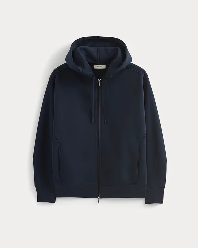 Image | Luxe Fleece Full-Zip Hoodie | Deep Navy
