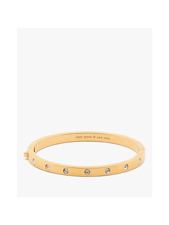 Set in Stone Hinged Gold Bangle