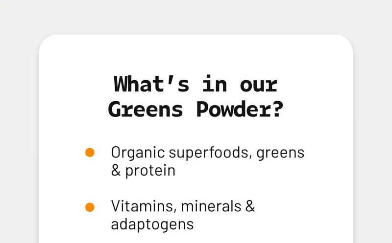 What's in our Greens Powder?